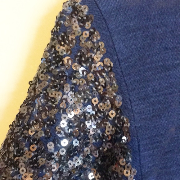 SALE ✨ Royal Blue Sequin Sleeve Aerie Top - Picture 4 of 4